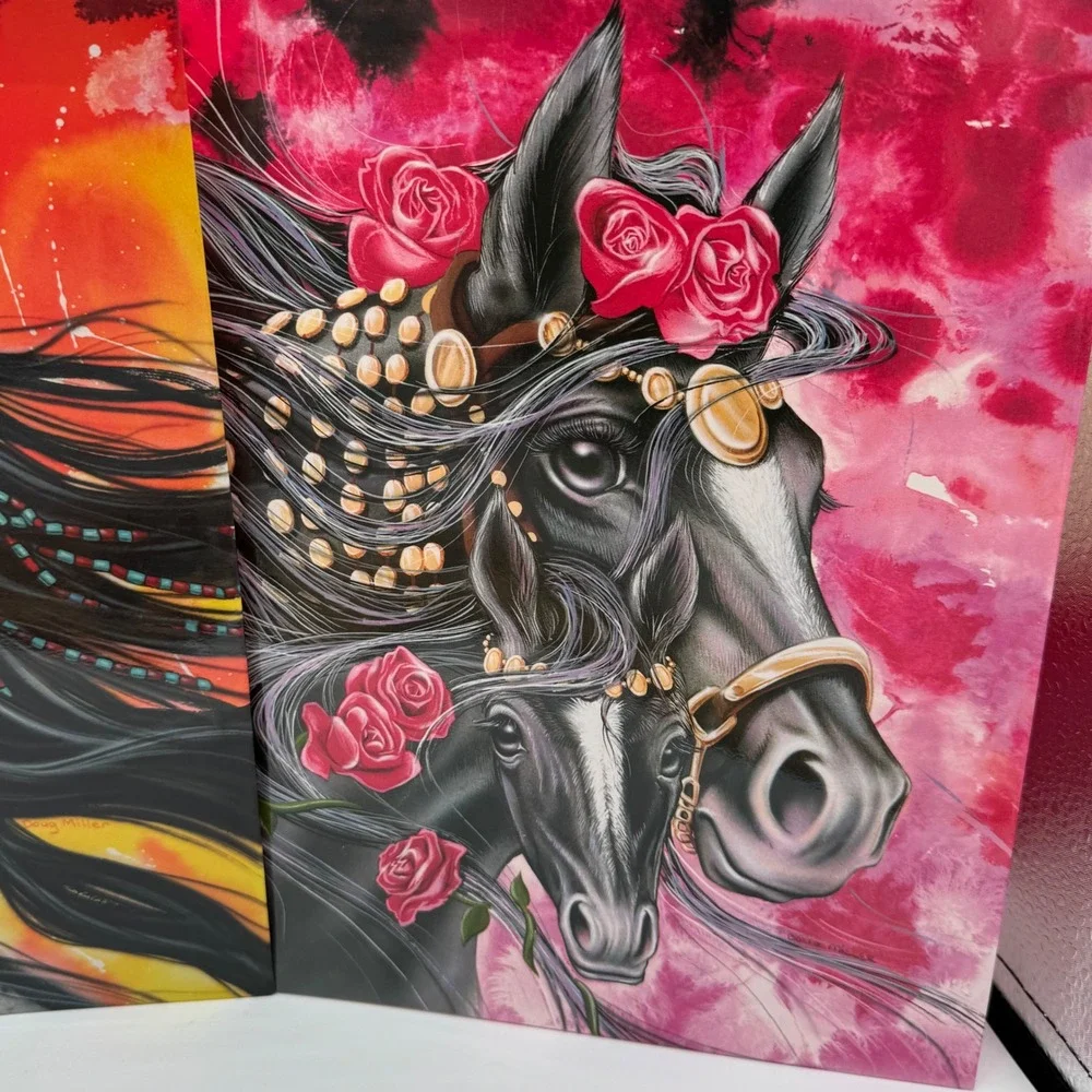 Doug Miller Horse Art Pocket Folders Set Appaloosa Quarter Horse Native American